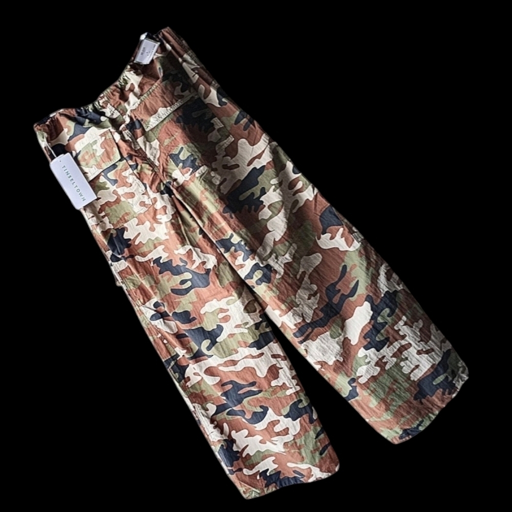 Tinseltown Camo Wide Leg Relaxed Fit Cargo Parachute Pants Size Large - Picture 7 of 16